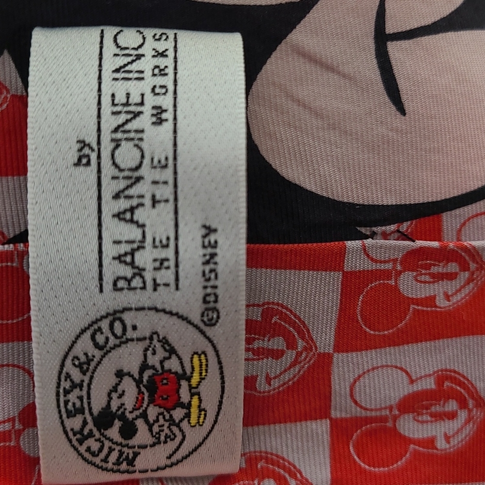 Mickey Mouse Tie 100% Silk Vintage Disney Balancine Inc The Tie Company - Picture 4 of 4